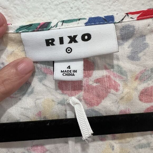 RIXO LONDON Floral Short Sleeve Button Up Dress Size 4 NWT Cute Party Vacation - Picture 4 of 11